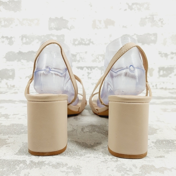 NEW Journee Collection Women's Cream Tan Summer Lirryc Pump Sandals V436 - Picture 6 of 13